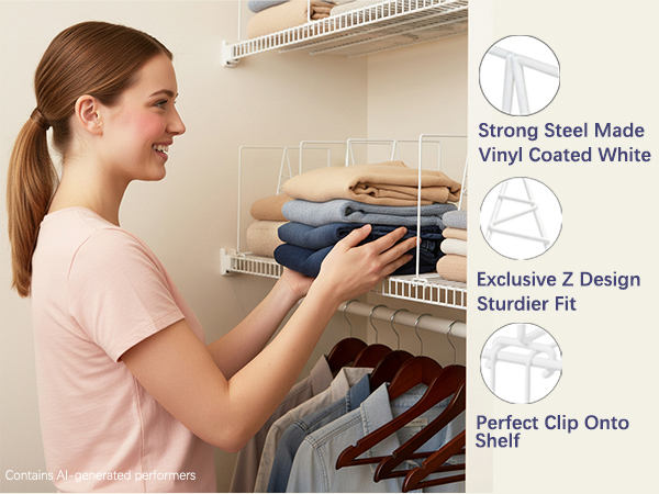 wire shelf dividers