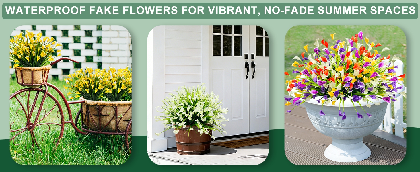 artificial flowers for outdoors