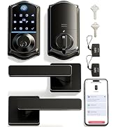 Veise VE017-B Fingerprint Smart Lock for Front Door, App Control, 7-in-1 Keyless Entry Deadbolt w...