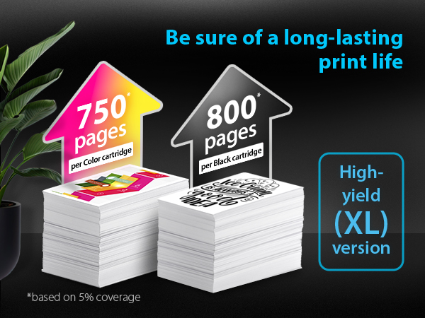 Smart ink 564 BK packs pages capacity