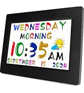 MASSII Kids Digital Alarm Clock Talking Clock, 24 Alarms Custom Reminders, Checklist to-Do List, ...