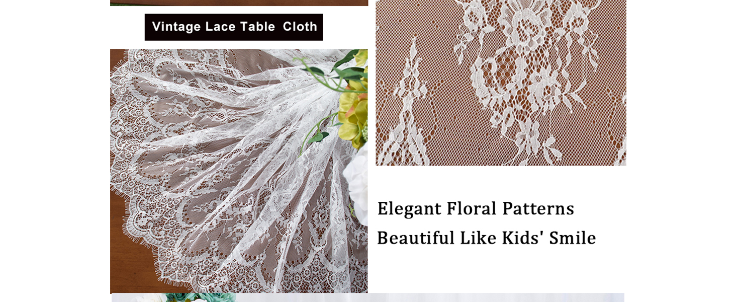 WHITE LACE TABLECLOTH