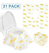 21 Extra Large Disposable Toilet Seat Covers - Yellow