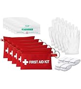 Yzpacc Mini First Aid Kit - CPR Pocket Mask Keychain CPR Face Shield with Breathing Barrier & Ela...