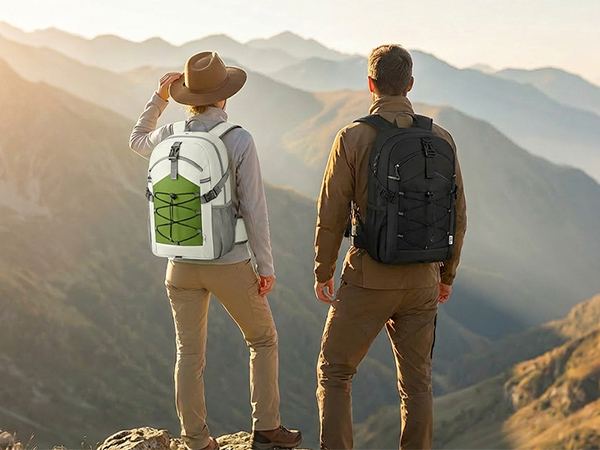 This lightweight hiking backpack handles rough mountain trails. Tough enough for all your climbs