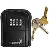 Kingsley QCH-807 Key Storage Box - Wall Mounted, Resettable Code, Water Resistant Realtor Key Loc...