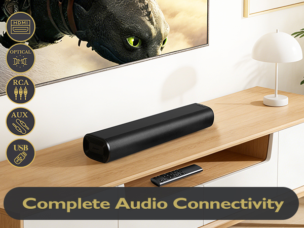small sound bar, bedroom soundbar,