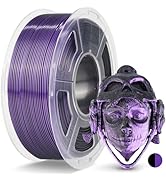 JAYO Silk PLA Filament 1.75mm Dual Colors Black Purple, Coextrusion Dual Color 3D Printer Filamen...