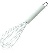 GorGin high temperature and easy to clean silicone whisk, stirrer, 10 inch, grip good grip design...