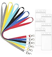 Foshine Lanyards with Badge Holder 6 Pack Lanyard for ID Card Badges Holder Office Neck lanyards ...