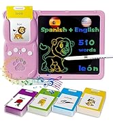 KILOGOGRAPH LCD Writing Tablet for Kids 3-12 -Bilingual Talking Spanish Flash Cards for Kindergar...