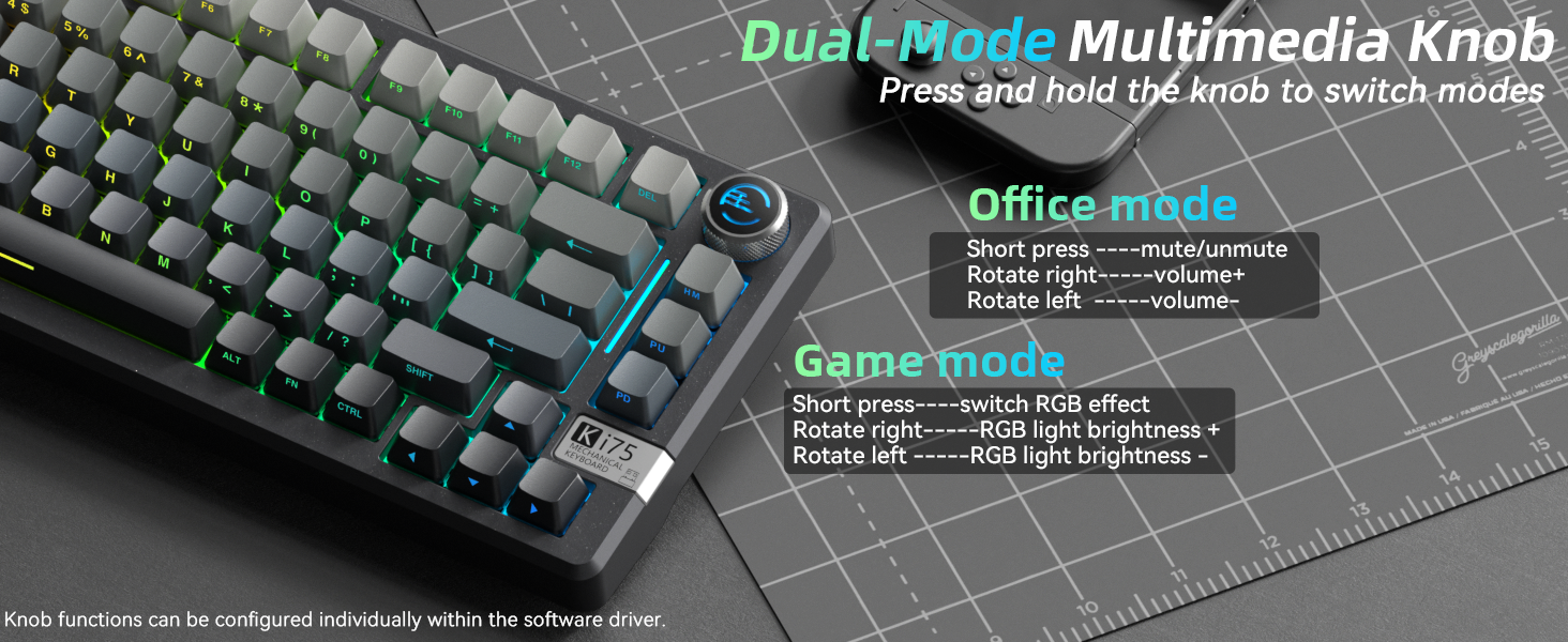 pc gaming keyboards custom keyboard RGB backlit gamer keyboard pc keyboard with knob