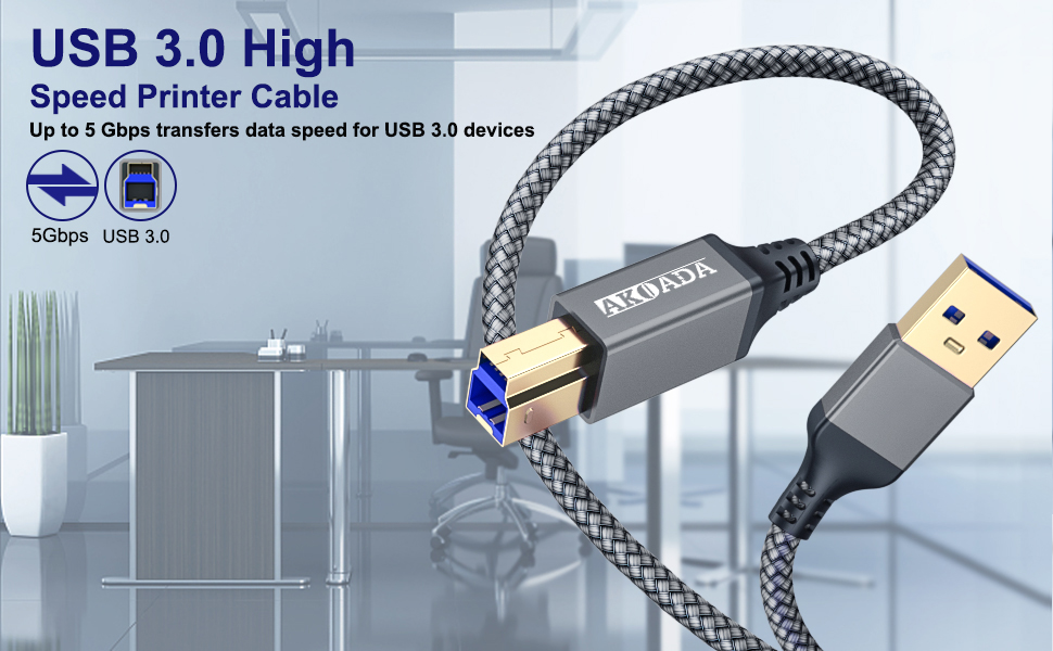 AkoaDa USB B 3.0 Cable