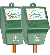 Antonki 2 Pack Soil Moisture Meter, Plant Water Monitor Hygrometer Sensor, Soil Water Tester Kit ...
