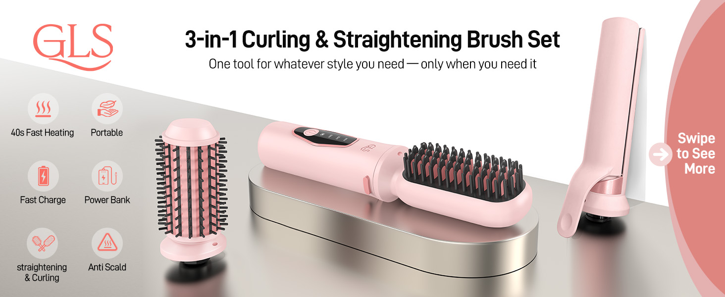 cordless straightener brush