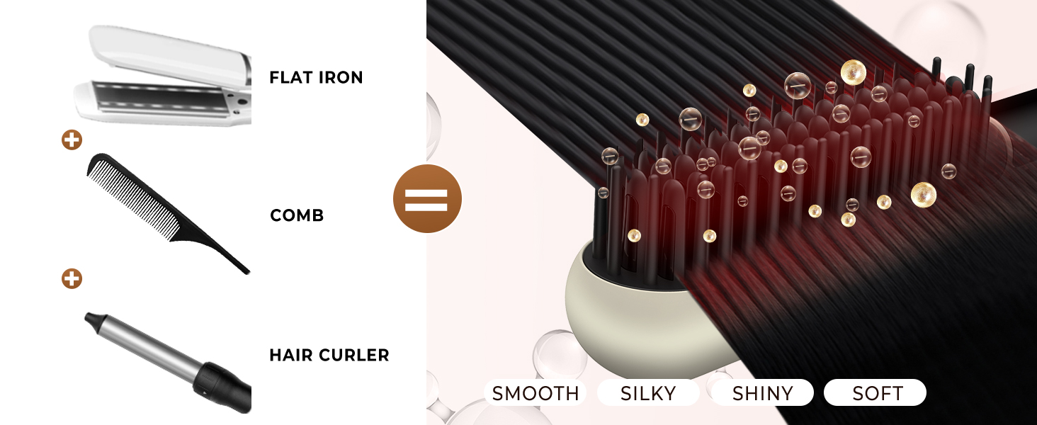 Cordless Hair Straightener Brush