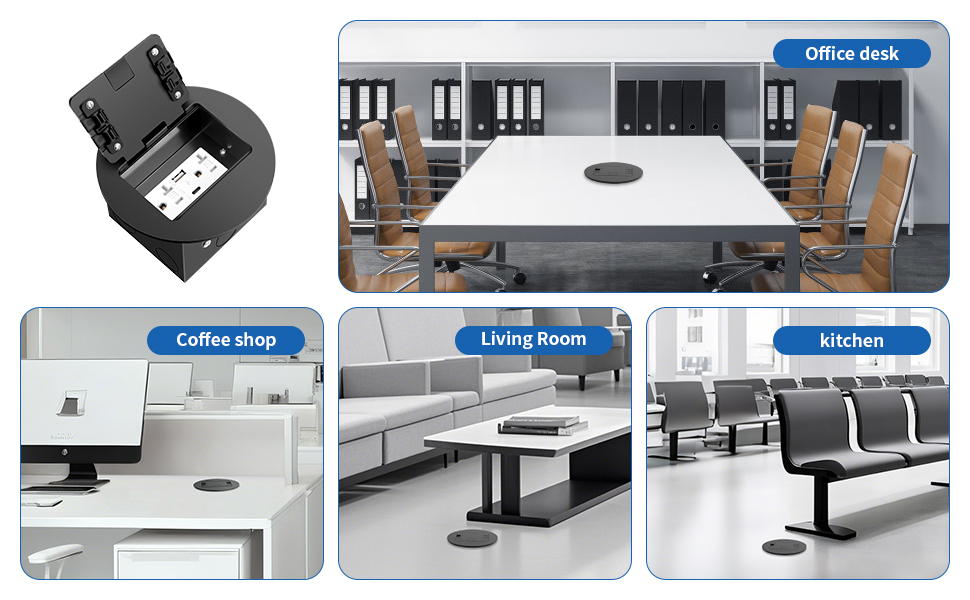 Display of floor socket usage scenarios