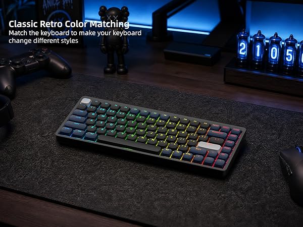 Low Profile Keycaps - Shine Through Keycaps 60 65 75 100 Percent, Keyboard Key caps PBT