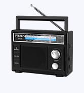 PRUNUS Portable Radio AM FM, Transistor Radio Battery Operated and Plug in Wall,Loud Speaker Supp...