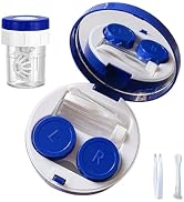 YKuzLx Contact Lens Case with Cleaner Washer,Contact Case with Mirror Tweezers Remover Tool Solut...