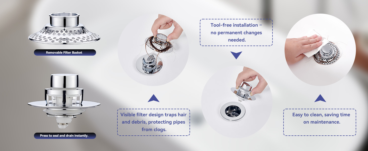Removable Filter Basket Easy to clean