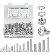 3360Pcs Metric Machine Screw Assortment Kit, M2 M3 M4 M5 304 Stainless Steel Hex Socket Button He...