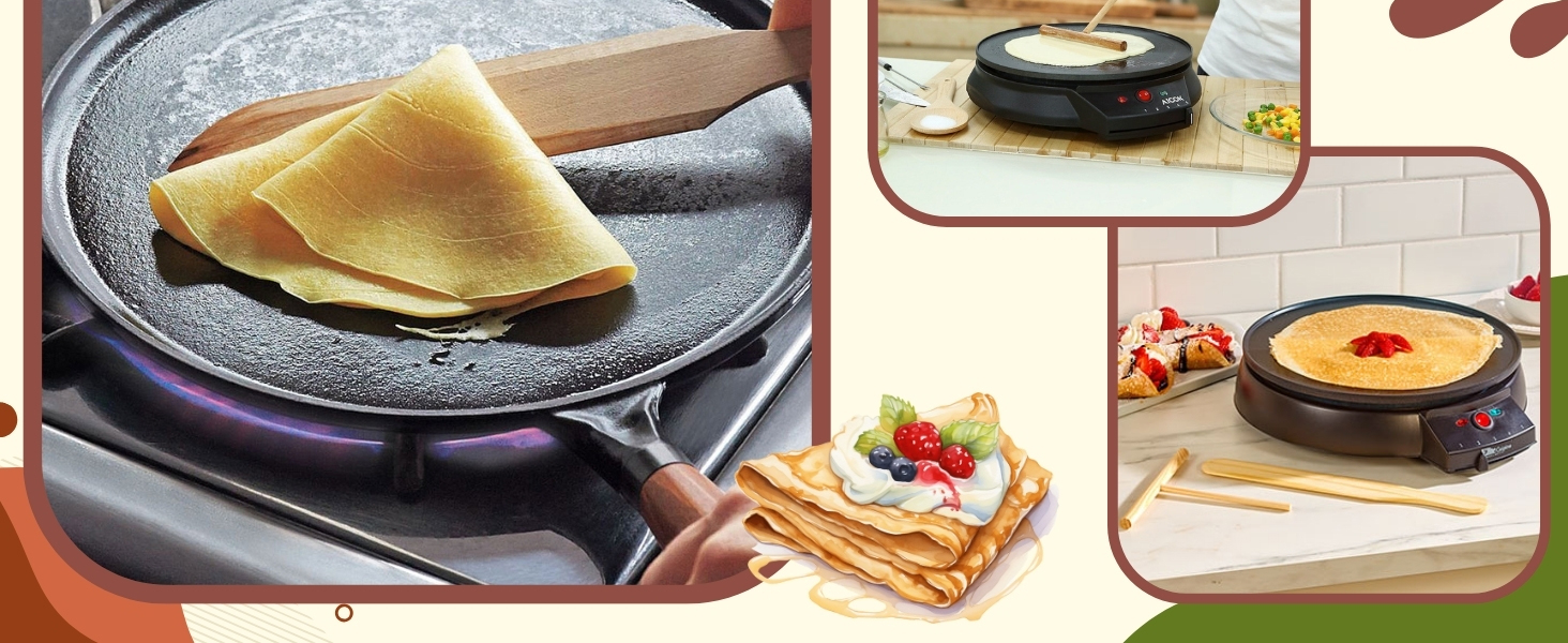Crepe Spreader and Spatula Kit Set of 2 Crepe Tools
