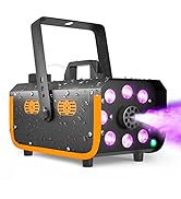 Light Rain and Splash Proof Fog Machine, HAKUTA 500W Smoke Machine with 2300 CFM Output of Fog an...