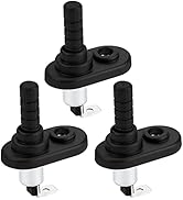 DaierTek 3Pcs Door Jamb Flange Light Hood Mount Pin Switch Nickel Plated Universal with Rubber Bo...