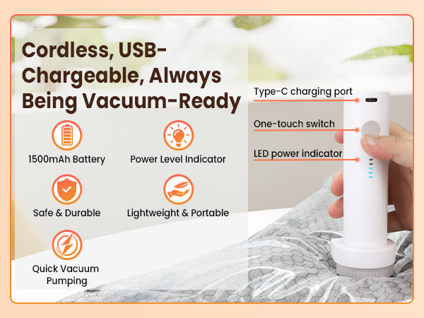 travel vacuum bags with electric pump