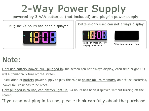 6.7" Digital Alarm Clock for Kids