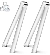 2PCS Ice Tongs, Stainless Steel Cocktail Tongs, Serving Tongs with Teeth for Ice Buckets, Sugar, ...
