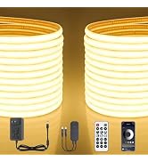Aclorol 24V COB LED Strip Light 3000K Dimmable Outdoor LED Strip Lights Waterproof 65.6FT with Se...
