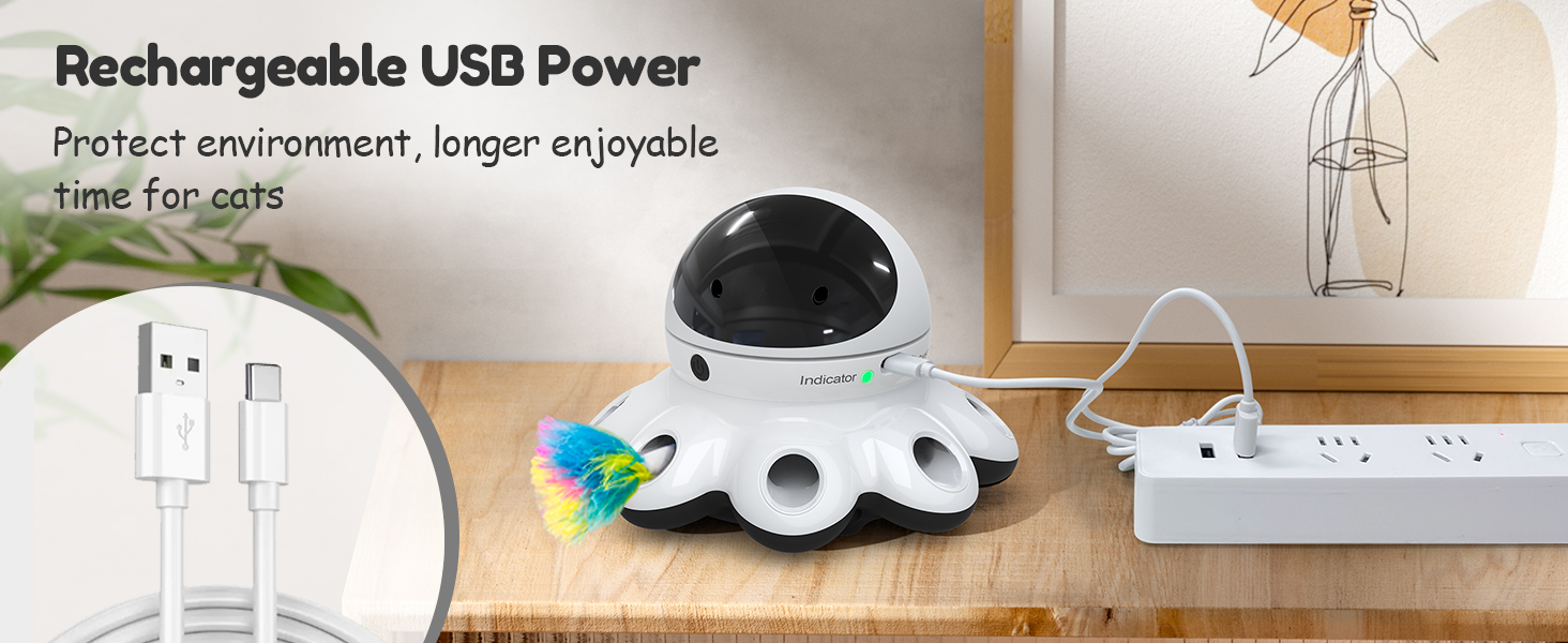 Electronic Cat Feather Kitten Toy