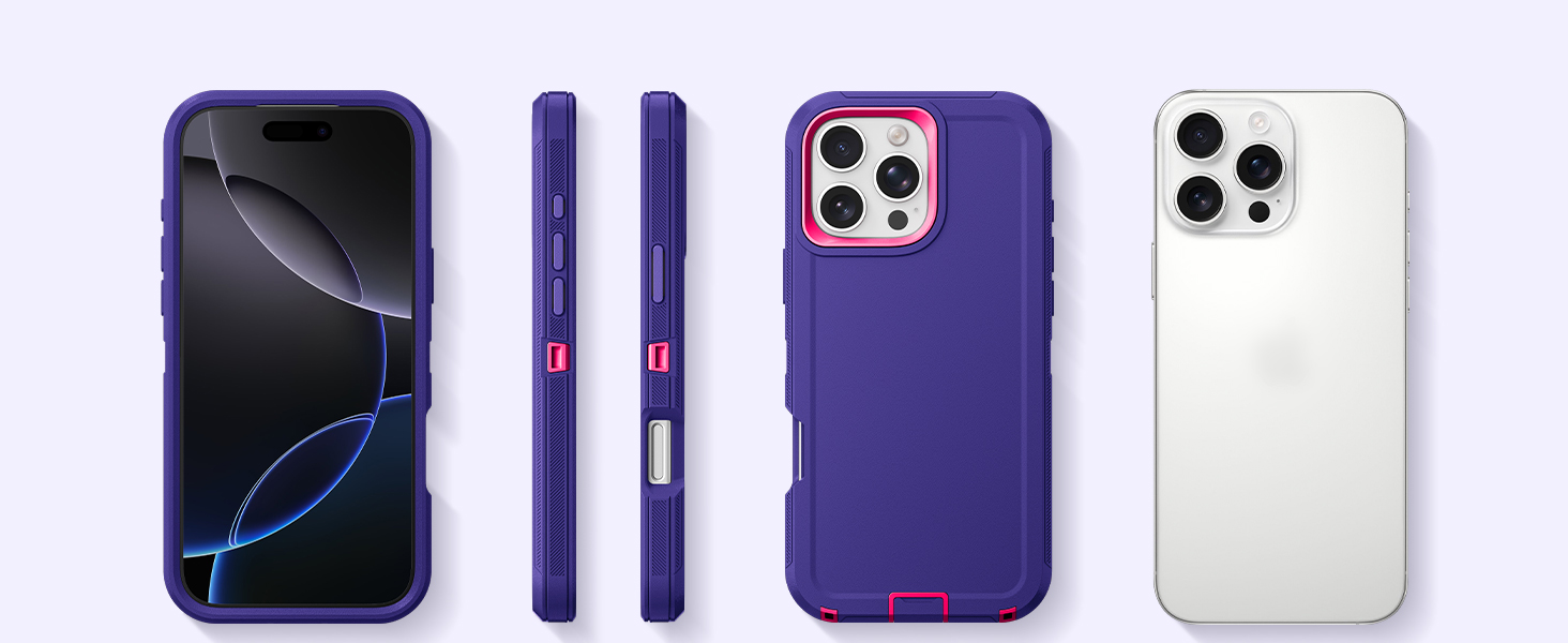 Jelanry iphone 16 pro max phone Case Heavy Duty Rugged Dual-Layer Protection Shockproof Dropproof
