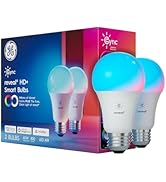 GE Cync A19 Smart LED Light Bulbs, Room Décor Aesthetic Color Changing WiFi Lights, LED Indoor Li...