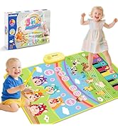 MOMUSE 3-in-1 Piano Music Mat for Kids, Whack-a-Mole Game Floor Play Mat with 30 Sound & Function...