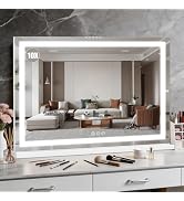 Bearolve Vanity Mirror with Lights 32"x22", LED Makeup Mirror, 3 Color Lighting Modes, 10X Magnif...