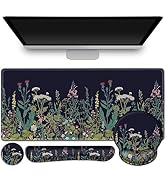 ToLuLu Desk Mat, XXL Large Mouse Pad Wrist Support Set,4 in1 Gaming Mousepad Desk Pad+ Ergonomic ...