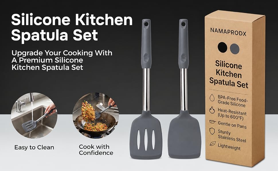 premium silicone kitchen spatula set