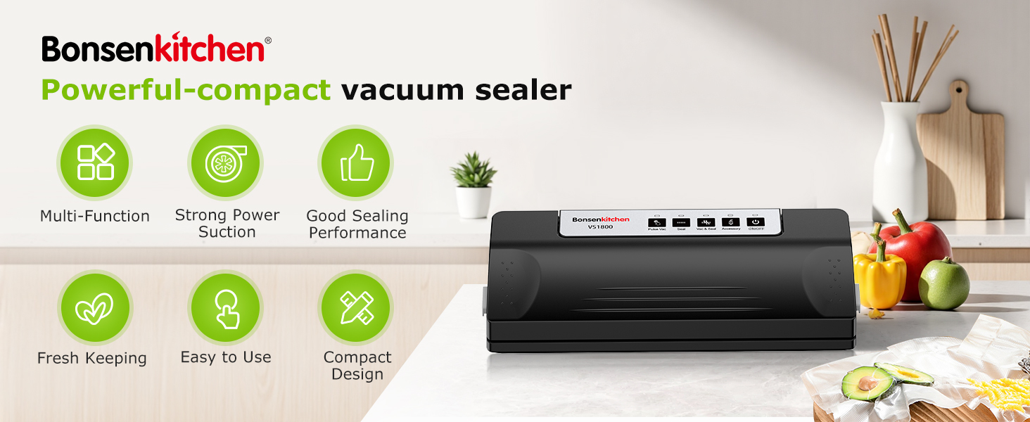 Bonsenkitchen Vacuum Sealer Machine