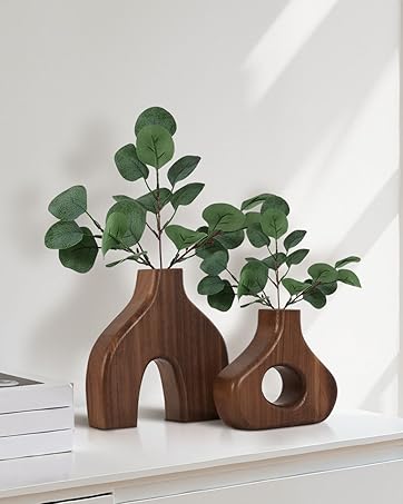 wooden vase
