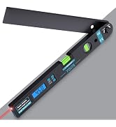 Digital Angle Finder 225° with Laser Guide, Backlit LCD & Bubble Levels | Laser Guide for Picture...
