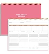 Weekly Productivity Planner - 8.5" x 11" Dashboard Desk Notepad Has 6 Focus Areas to List Tasks f...