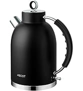 ASCOT Electric Kettle, Stainless Steel Electric Tea Kettle Gifts for Men/Women/Family 1.6L 1500W ...