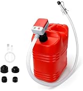orimetre Fuel Transfer Pump for Gas Cans & Racing Jugs, Portable Electric Gasoline Siphon Pump wi...