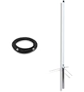 FMUSER GMRS Base Antenna & 50ft RG-8U Low Loss Coaxial Cable Bundle for Reliable GMRS Communication