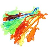 Toyvian 20Pcs Stretchy Sticky Lizards Toys Funny Sticky Gecko Fidget Toys Bulk for Reptile Party ...