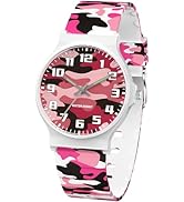 SOCICO Kids Analog Watch for Boys Girls Camouflage Sport Watches, 30M Waterproof, Rubber Band, Ea...