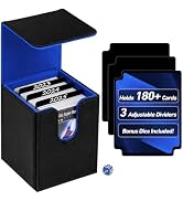 Bofoho MTG Commander Card Deck Box – Premium PU Leather, Strong Magnetic Closure, Holds 110+ Sing...